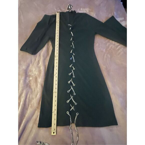 NWT Shane Justin Green Chain Lace Up mini  Dress 2XL Party - Picture 9 of 16